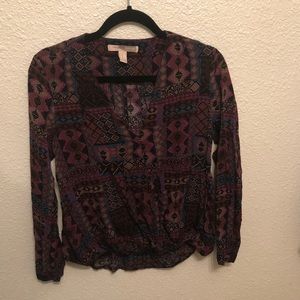 Geo tribal boho print blouse